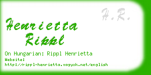 henrietta rippl business card